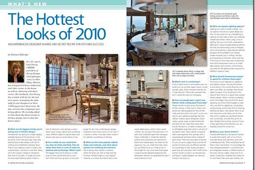 Gail Drury, CMKBD Discusses ‘The Hottest Looks of 2010’ in Kitchen Design