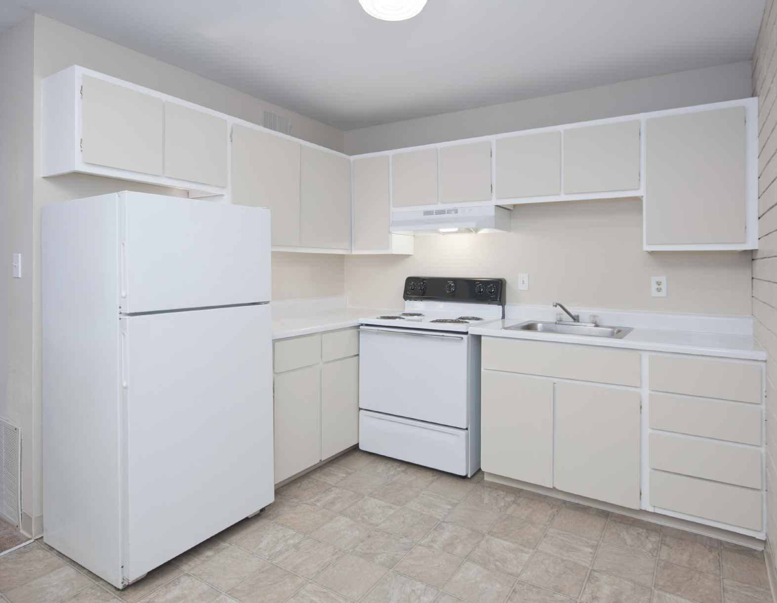 An example of a white kitchen from the past.