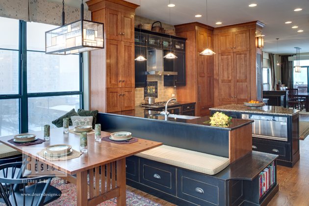 Transitional Kitchen Design Inspired by Arts & Crafts Architect Charles Rennie Mackintosh