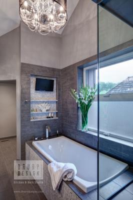 Transitional Naperville Master Bath Remodel by Drury Design