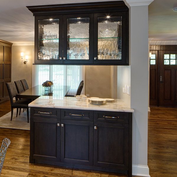 Transitional Oak Brook Dining Room Renovation | Drury Design