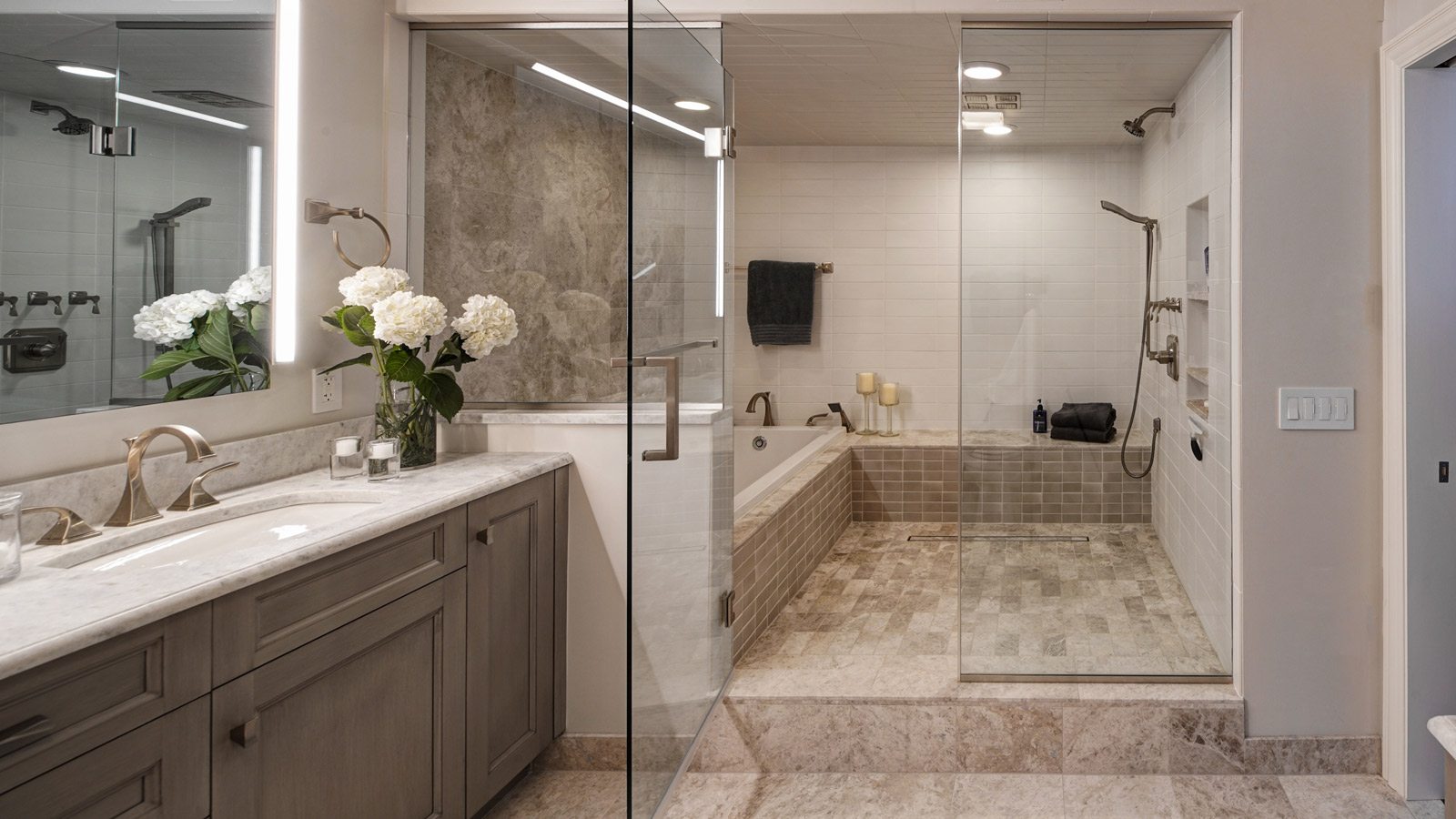 Chicago Condo Master Bath Renovation - Drury Design