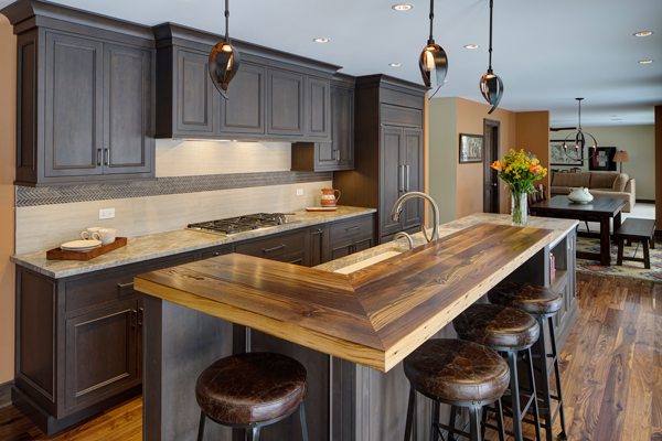 Grothouse Feature | Reclaimed Chestnut Kitchen Wood Top in Kildeer, IL