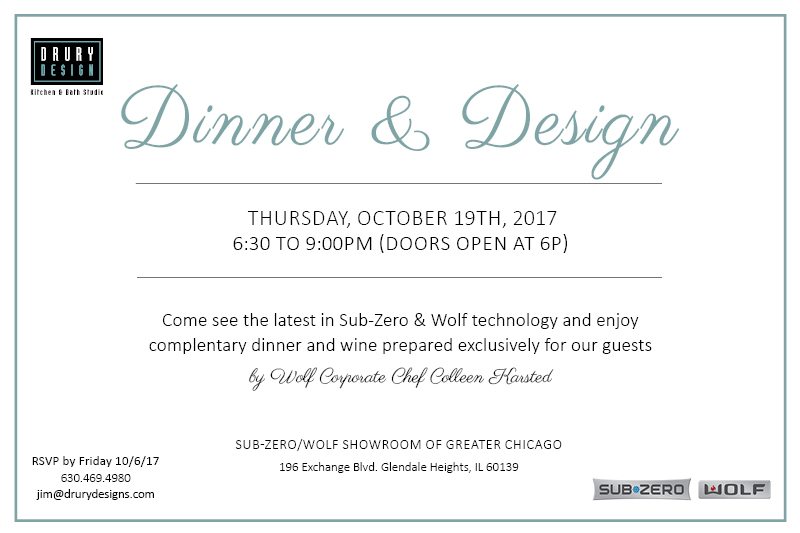 Drury Design | Dinner & Design Wolf Demo Event October 19th, 2017