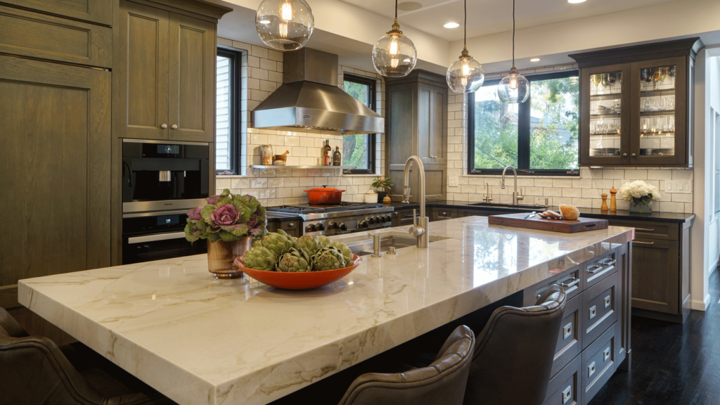 brownstone interior kitchen living room