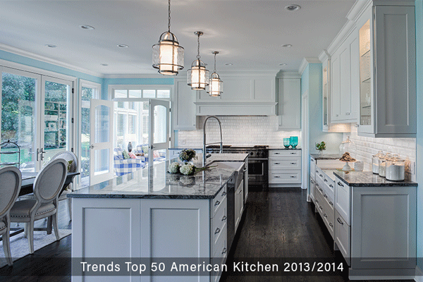 Trends Publishing Top 50 American Kitchen Award for 2013 – 2014 Goes to Drury Design Transitional Kitchen Design