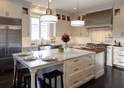 Open Concept Kitchen Featuring Rutt Cabinetry