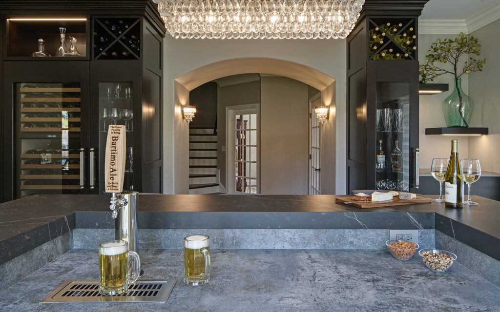 Living Room Turned Formal Bar - Drury Design
