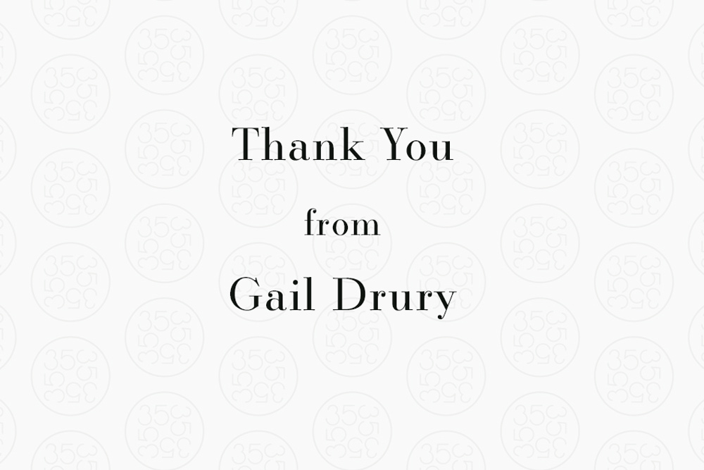 Thank You from Gail Drury
