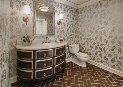 Stately Golden Bathroom – Glen Ellyn, IL