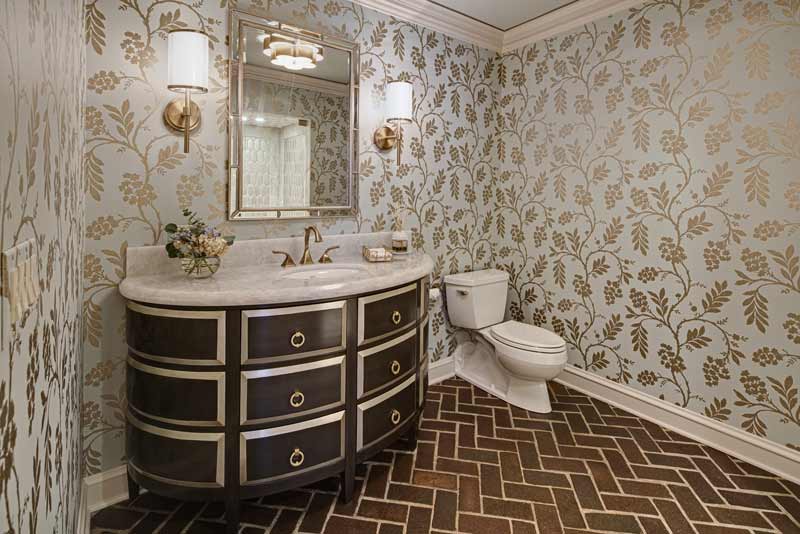 Stately Golden Bathroom – Glen Ellyn, IL