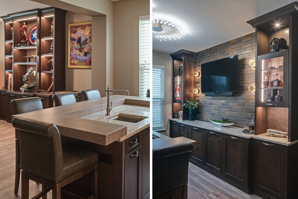 Custom Home Bar for Collectors Huntley, IL Drury Design