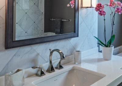 Elegant Marble Bathroom – Glen Ellyn, IL