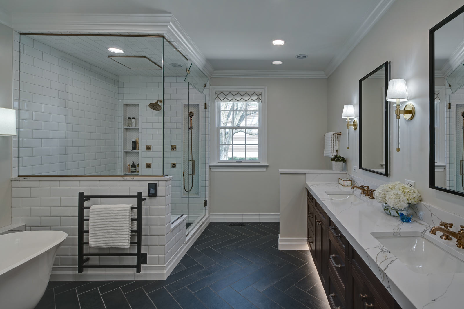 Classic Spa Primary Bathroom - Wheaton, IL | Drury Design