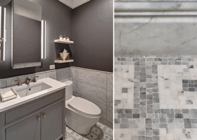 Classic Elegant Powder Room – Chicago’s West Bucktown