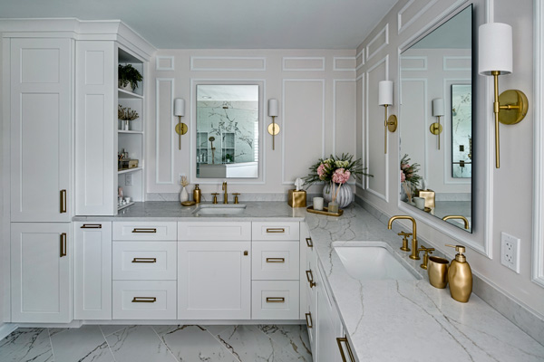 Elegant Primary Bathroom Remodel – Glen Ellyn, IL