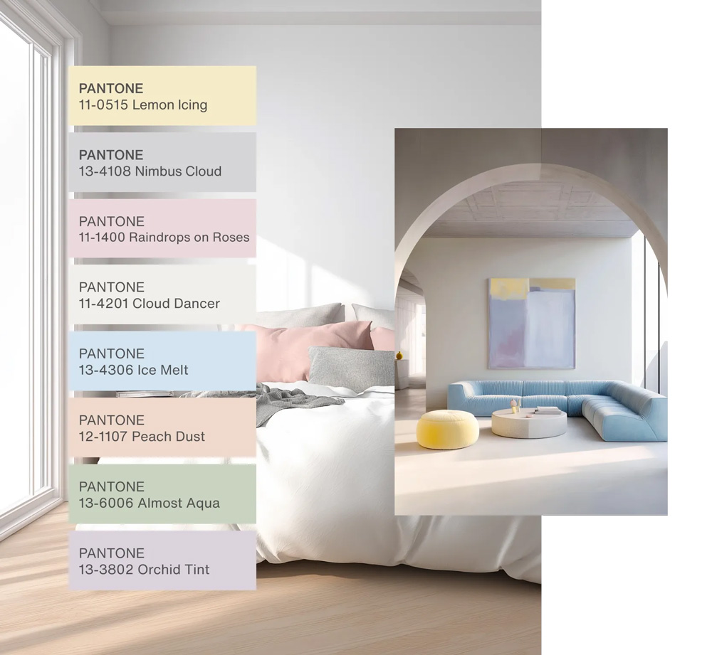 Peach Fuzz Kitchen color trends 2024