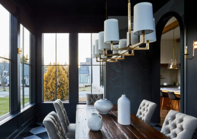 Light-Filled Dining Room with a Moody Edge – Burr Ridge, IL