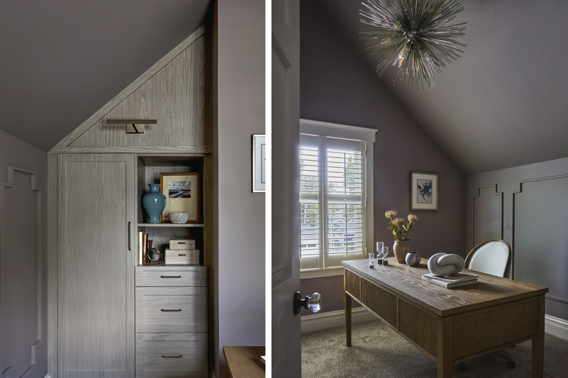 Warm Modern Home Office – Hinsdale, IL